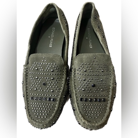 Donald J Pliner Suede Studded Loafers, Women’s Size 7.5M, Olive Green - Picture 6 of 13